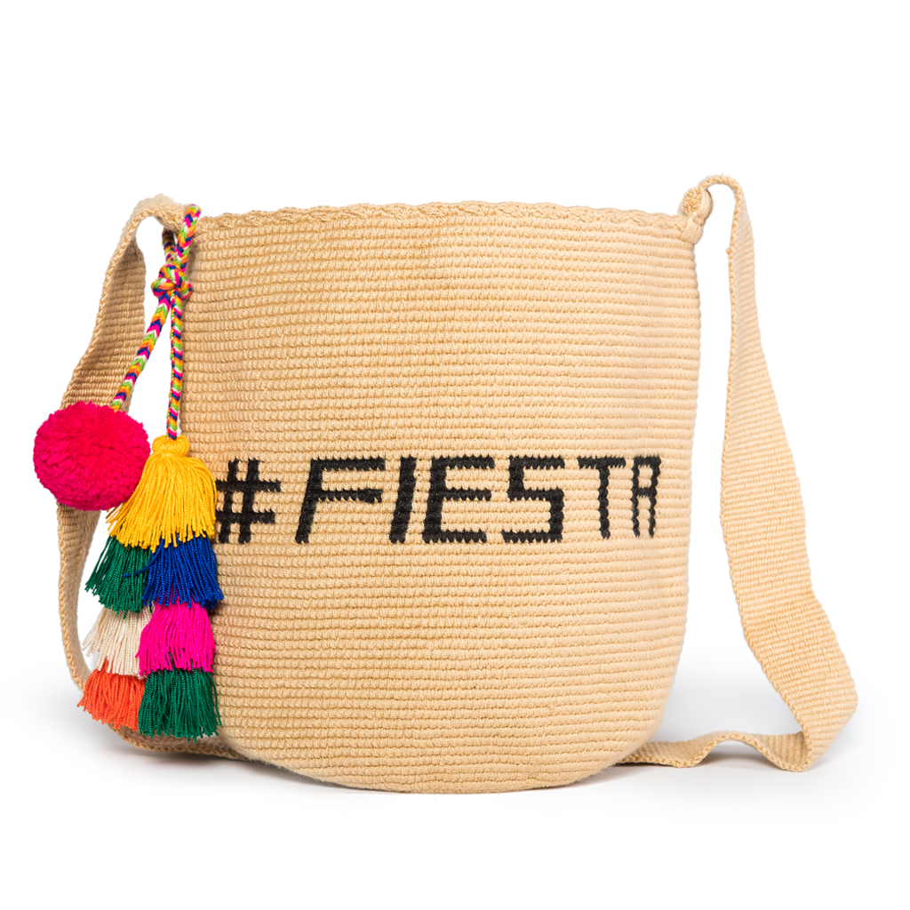 Fiesta Woven Mochila Bucket Bag - Main
