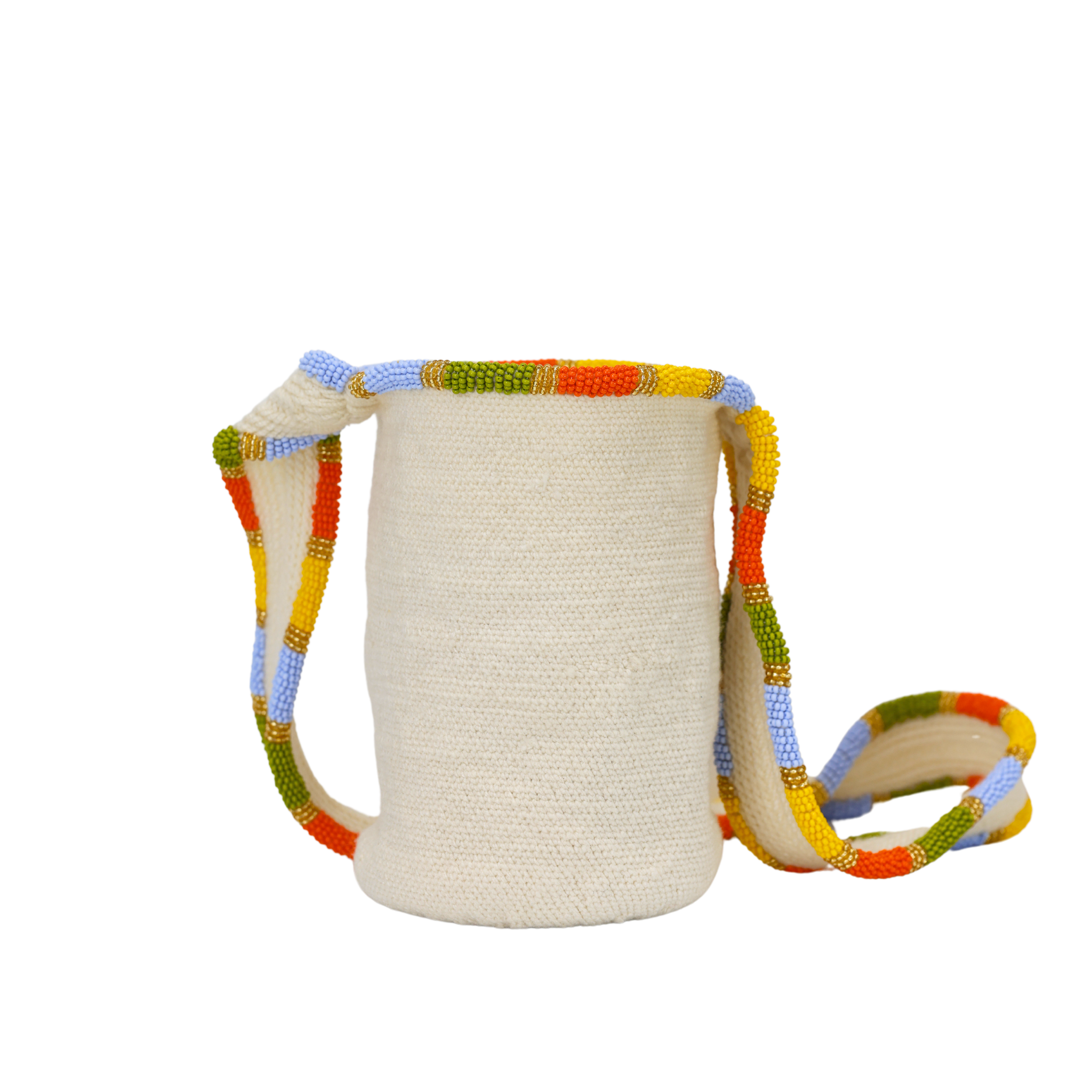 Multicolored Beaded Wool Bucket bag – Soraya Hennessy