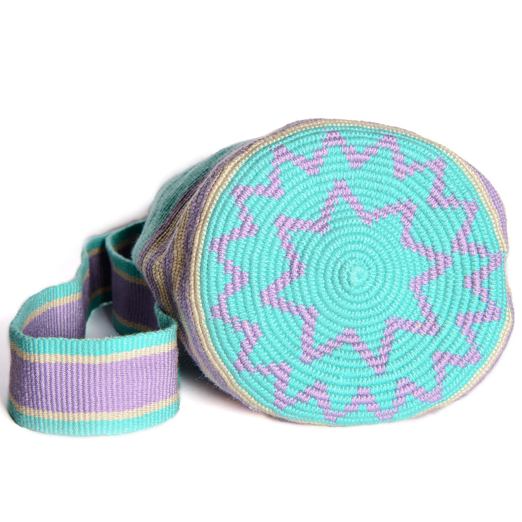 Summer Pastel Stripes Woven Mochila Bucket Bag - 4